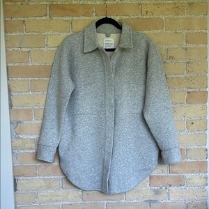 Armed Angels Gray Knit Shacket Coat